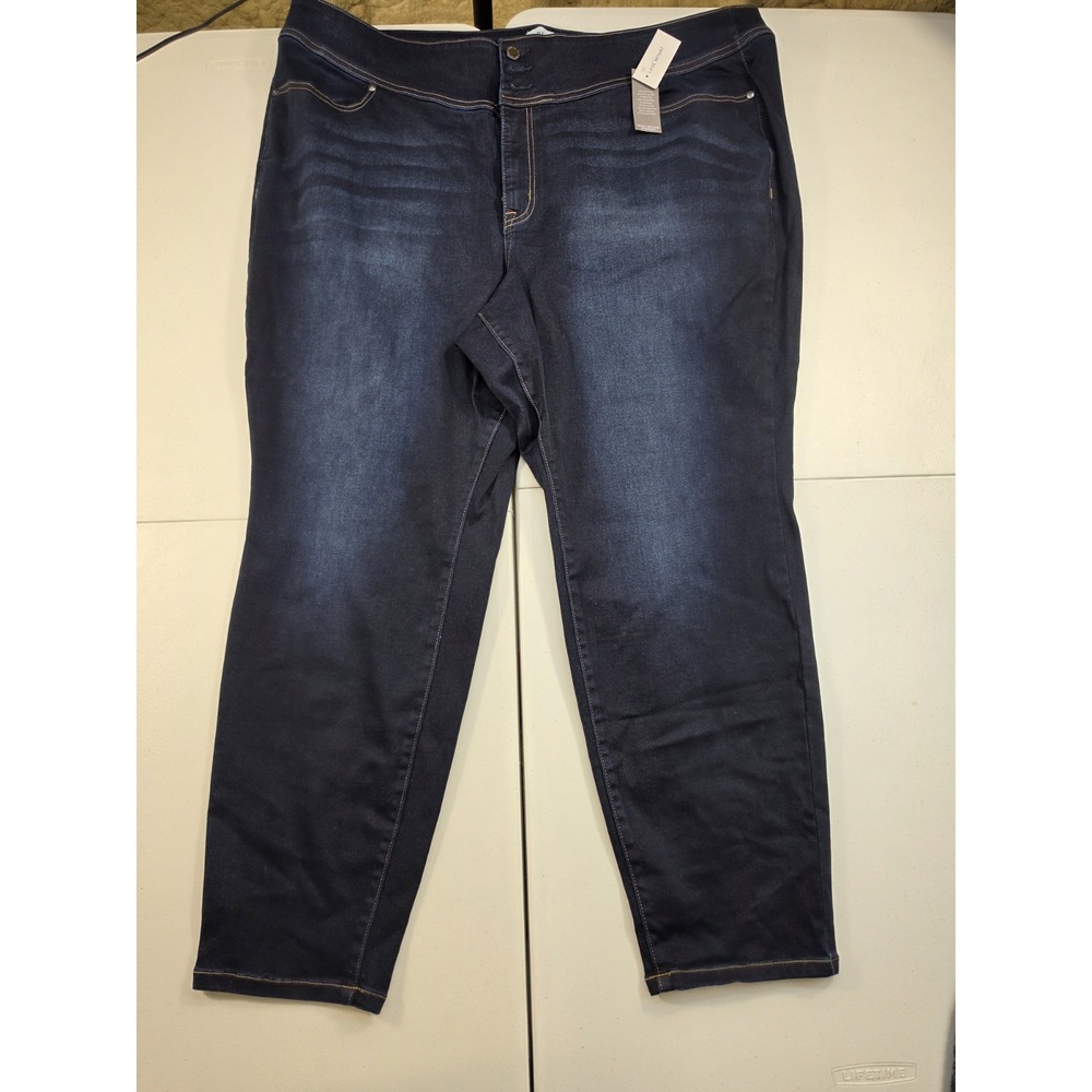 Lane Bryant High-Rise Jegging Jeans Womens 26 Plus Dark Wash Stretch Denim-NWT